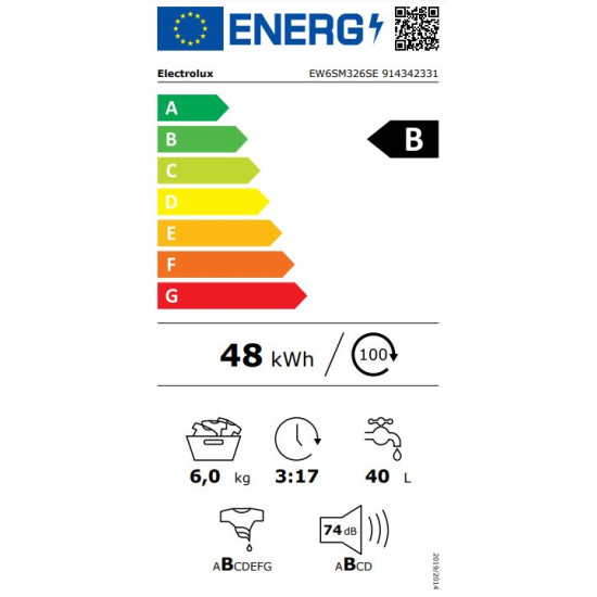 Electrolux EW6SM326SE Elöltöltős mosógép