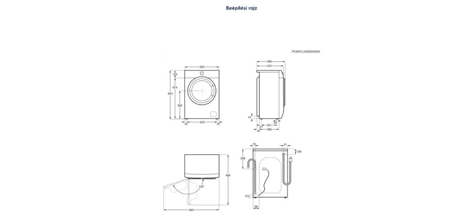 Electrolux EW6SM427BE Elöltöltős mosógép