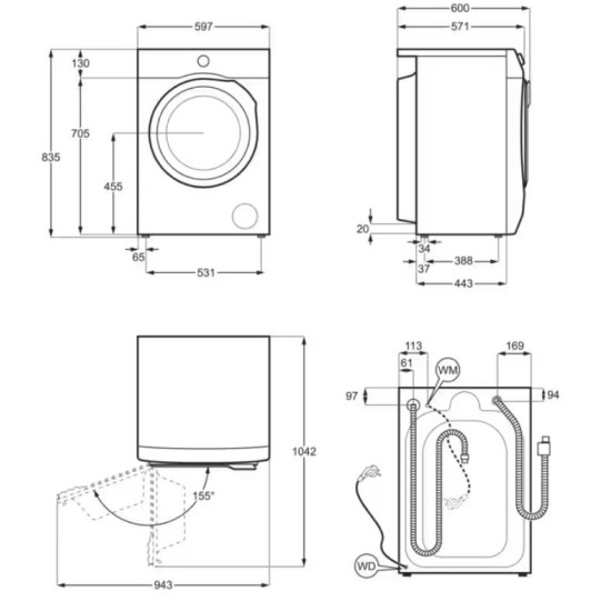 Electrolux EW7F3494EQ Elöltöltős mosógép