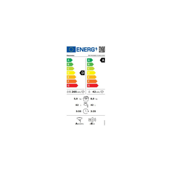 Electrolux EW7W2682E Mosó-szárítógép
