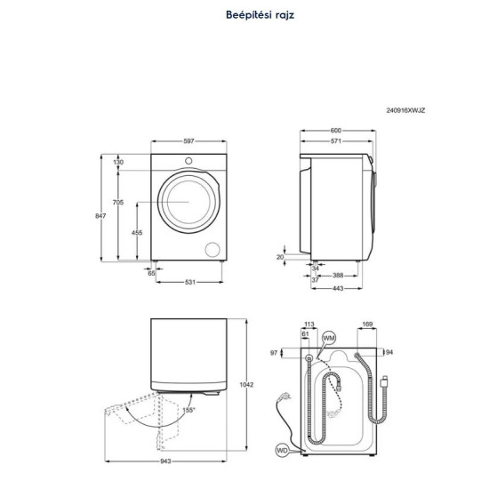 Electrolux EW8F4492E Elöltöltős mosógép