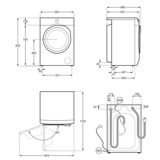 Electrolux EW8W4402QE Mosó-szárítógép