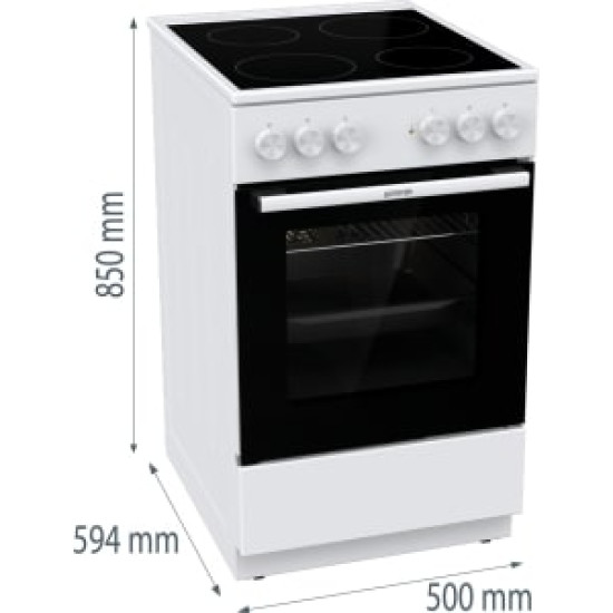 Gorenje GEC5A41WG Kerámia tűzhely