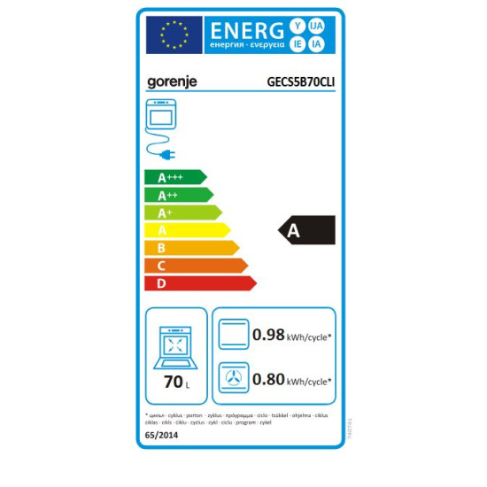 Gorenje GECS5B70CLI Kerámia tűzhely