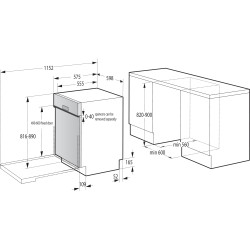 Gorenje GI643D60X Beépíthető 12-15 terítékes mosogatógép