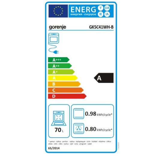 Gorenje GK5C41WH-B Kombinált tűzhely