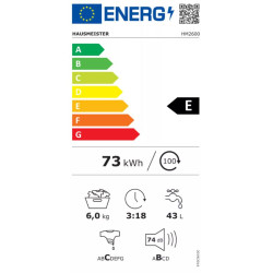 Hausmeister HM2600 Elöltöltős mosógép