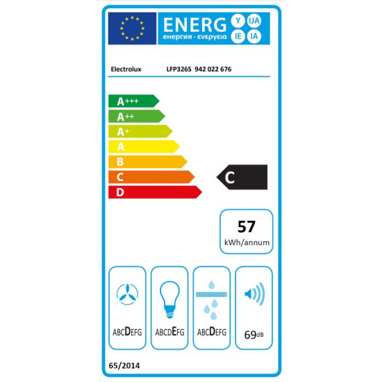 Electrolux LFP326S Kihúzható páraelszívó