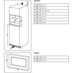 Samsung MG23A7013CB/EO Állószekrénybe építhető mikrohullámú sütő