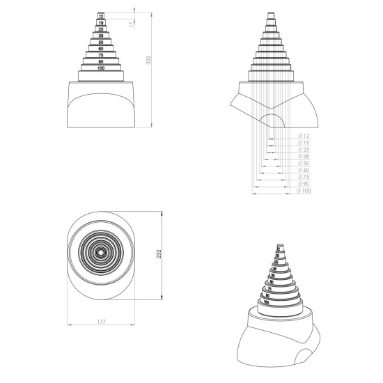 VILPE VILPEÂR 12-90-es antennakivezető, barna Szellőztető ventilátor tartozékok