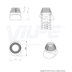 VILPE VILPEÂR 110-155 csőkivezető elem, barna Szellőztető ventilátor tartozékok