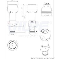 VILPE VILPEÂR 125P/IS/500 elvezető szellőzőcső, téglavörös Szellőztető ventilátor tartozékok