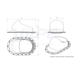 Vilpe VILPEÂR XL Classic átvezető elem, világosszürke Szellőztető ventilátor tartozékok