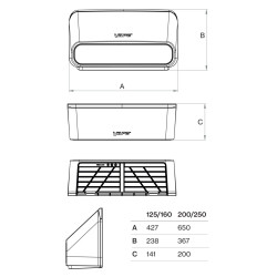 VILPE Vilpe IO 160 univerzális légbevezető - légelvezető elem, vörös Szellőztető ventilátor tartozékok