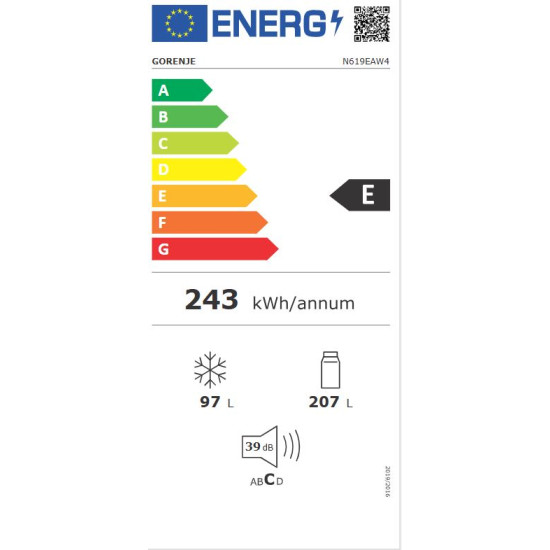 Gorenje N619EAW4 Kombinált alulfagyasztós hűtőszekrény