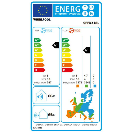 Whirlpool SPIW318L Inverter klíma