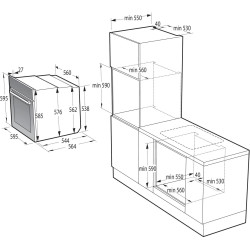 Gorenje BPS6747A09DBGOT Beépíthető villany sütő