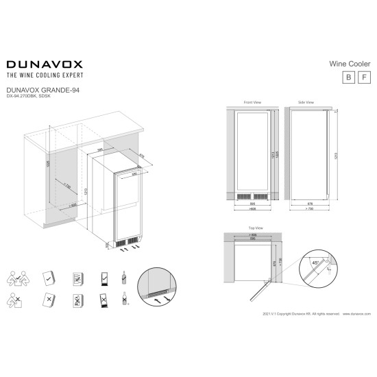 Dunavox DX94270D Borhűtő