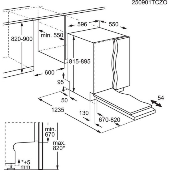 Electrolux E72LA200S Beépíthető 12-15 terítékes mosogatógép