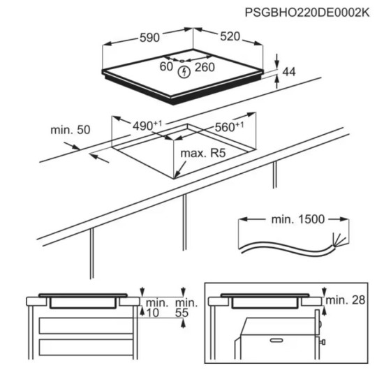 Electrolux EIS67453 Beépíthető indukciós főzőlap