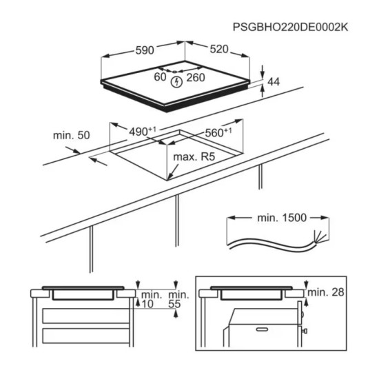 Electrolux EIS67483 Beépíthető indukciós főzőlap