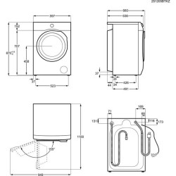 Electrolux EN9W2496BE Beépíthető mosó-szárítógép