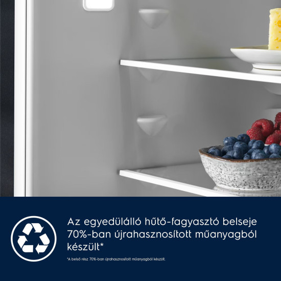 Electrolux ENP7MD18S Beépíthető kombinált alul fagyasztós hűtő