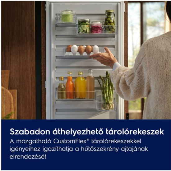Electrolux ENT6MD19S3 Beépíthető kombinált alul fagyasztós hűtő