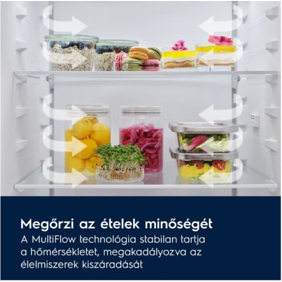 Electrolux ENT6MD19S3 Beépíthető kombinált alul fagyasztós hűtő