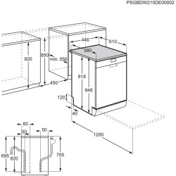Electrolux ESG42310SW 9-10 terítékes mosogatógép