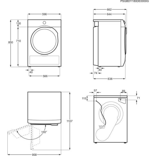 Electrolux EW6D58LBE Mosó-szárítógép