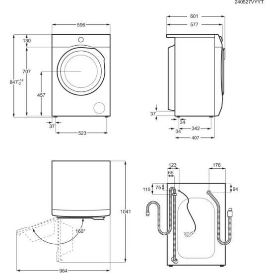 Electrolux EW6F3484E Elöltöltős mosógép