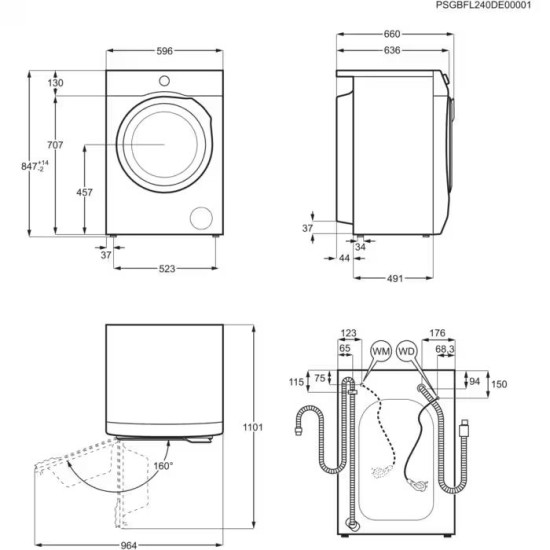 Electrolux EW7F3694E Elöltöltős mosógép