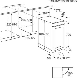 Electrolux EWUS018B7B Beépíthető borhűtő