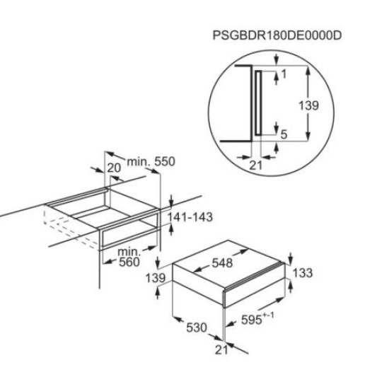 Electrolux KBD4T Beépíthető melegentartó fiók