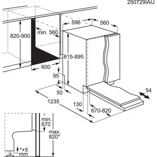 Electrolux KL82X220T Beépíthető 12-15 terítékes mosogatógép