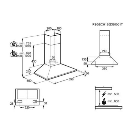 Electrolux LFC316X Kürtős páraelszívó