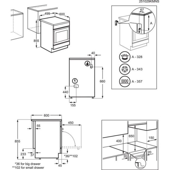 Electrolux LKK560232X Kombinált tűzhely