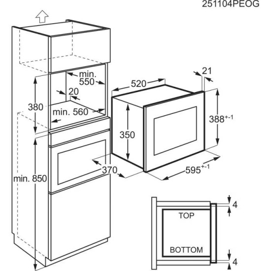 Electrolux LMS4253TBK Állószekrénybe építhető mikrohullámú sütő