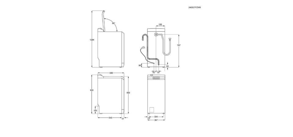 AEG LTR6G261E Felültöltős mosógép AEG LTR6G261E Felültöltős mosógép