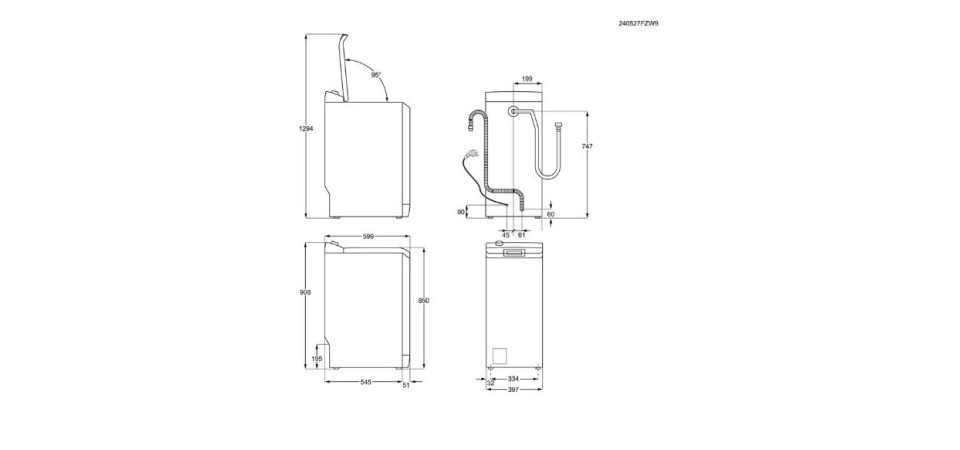AEG LTR7E273E Felültöltős mosógép AEG LTR7E273E Felültöltős mosógép
