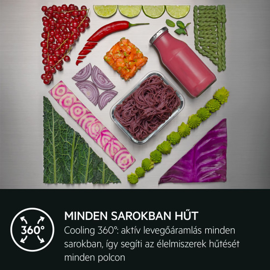 AEG ORC8M361EL Kombinált alulfagyasztós hűtőszekrény