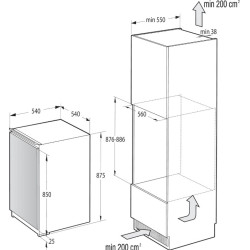 Gorenje RI409EP1 Beépíthető egyajtós hűtőszekrény