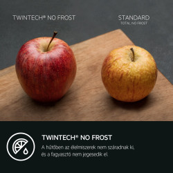 AEG SCB819E8TS Beépíthető kombinált alul fagyasztós hűtő