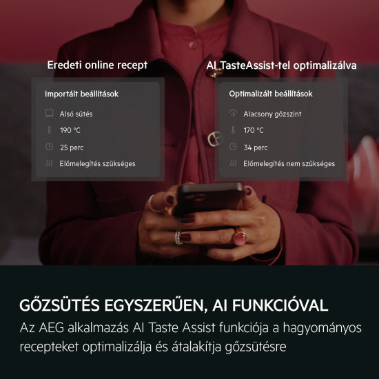 AEG TB8SB73ZAB Beépíthető gőzsütő