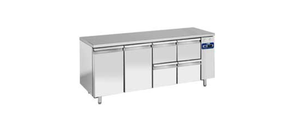 Diamond TS4N/L+2XK1/2-L Ipari hűtött munkaasztal