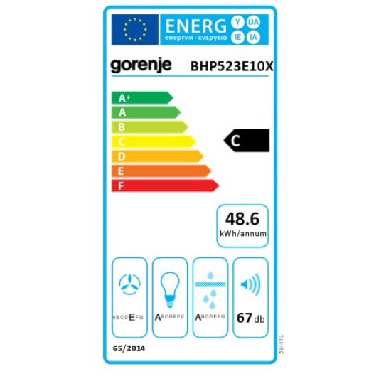 Gorenje BHP523E10X Kihúzható páraelszívó Gorenje BHP523E10X Kihúzható páraelszívó