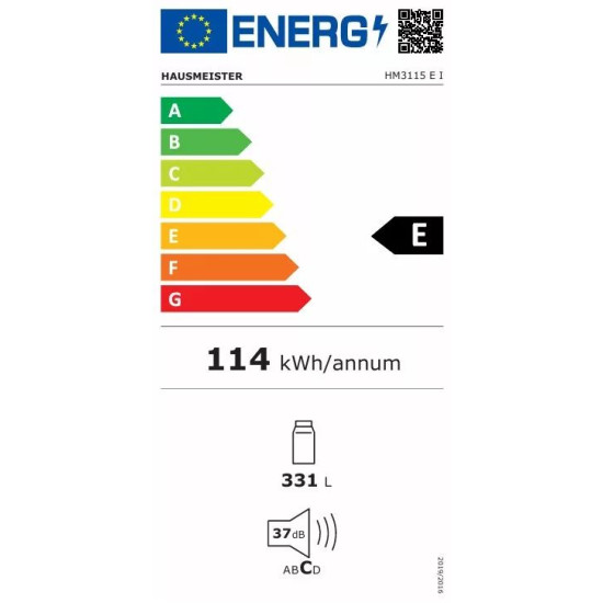 Hausmeister HM3115EI Egyajtós hűtőszekrény