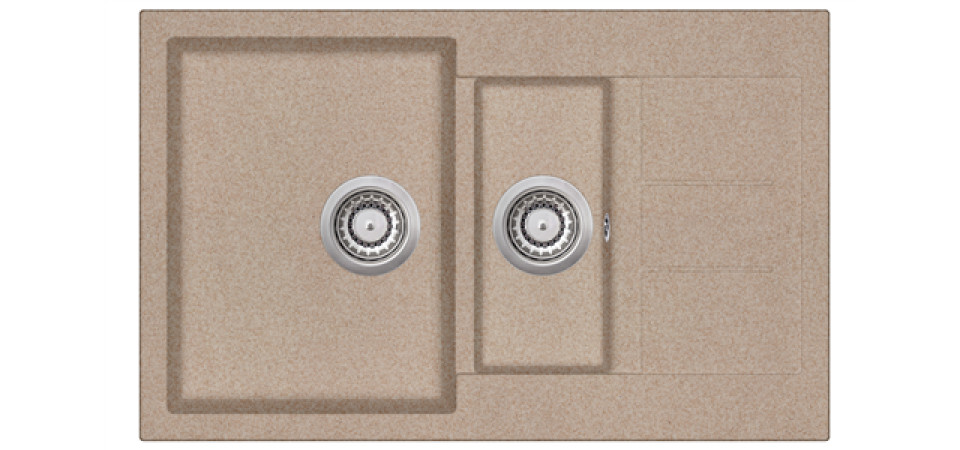 Evido EVIDO Cubo 6S compact gránit mosogató800x500 avena 105722 Gránit mosogatótálca