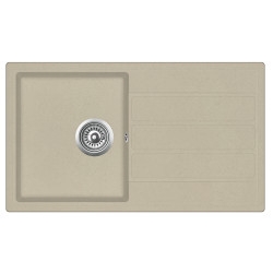 Evido EVIDO Easy 45S gránit mosogató, 760 x 440 mm, bézs 105980 Gránit mosogatótálca